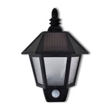 Solar wall light with motion sensor