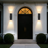 Outdoor Wall Light Fixture,Exterior Lighting Fixtures,Dusk To Dawn Modern Sconce Lights For Porch Patio Garage Front Door Black,Square,with Sensor,2PK